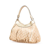 グッチ GGキャンバス アビー ショルダーバッグ 190525 ベージュ ゴールド キャンバス レザー レディース GUCCI 【中古】